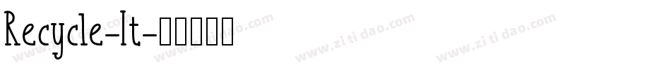 Recycle-It字体转换
