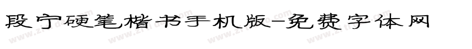 段宁硬笔楷书手机版字体转换