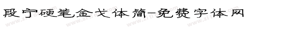 段宁硬笔金戈体简字体转换