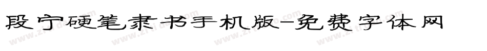 段宁硬笔隶书手机版字体转换