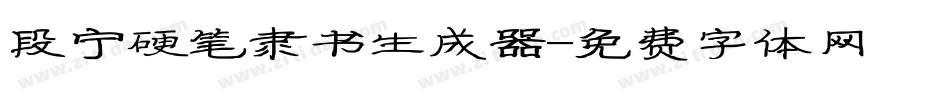 段宁硬笔隶书生成器字体转换