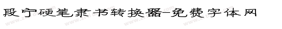 段宁硬笔隶书转换器字体转换