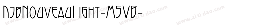 DjbNouveauLight-M5VB字体转换