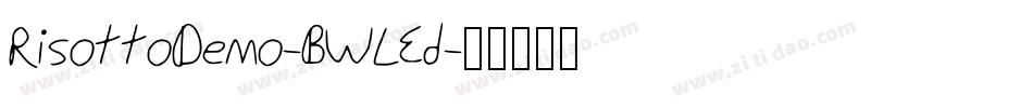 RisottoDemo-BWLEd字体转换