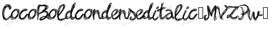 CocoBoldcondenseditalic-MVZPw字体转换