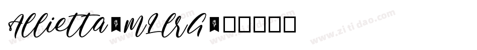 Allietta-mLlrG字体转换