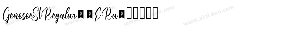 GeneseeStRegular-5ERa字体转换