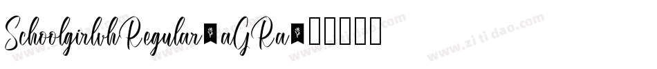 SchoolgirlvhRegular-aGRa字体转换