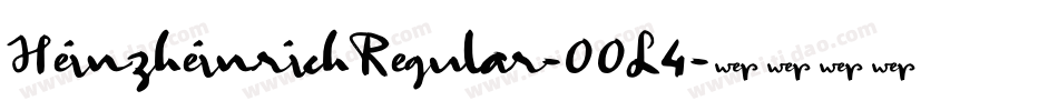 HeinzheinrichRegular-00L4字体转换
