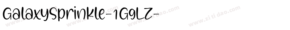 GalaxySprinkle-1G9LZ字体转换