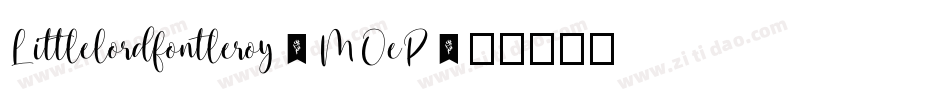 Littlelordfontleroy-MOeP字体转换