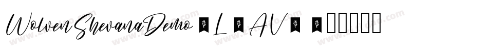 WolvenShevanaDemo-L3AV3字体转换