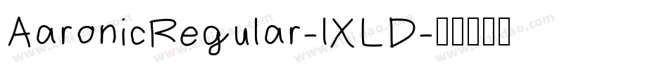 AaronicRegular-lXLD字体转换