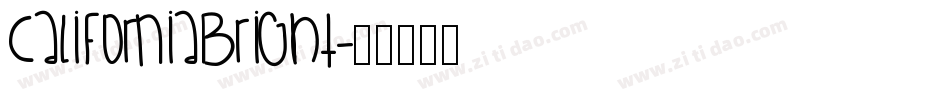 CaliforniaBright字体转换