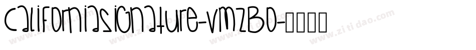 CaliforniaSignature-vmZBO字体转换