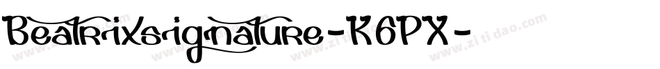 Beatrixsignature-K6PX字体转换