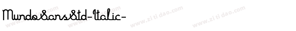 MundoSansStd-Italic字体转换