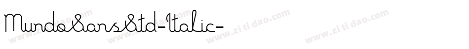 MundoSansStd-Italic字体转换