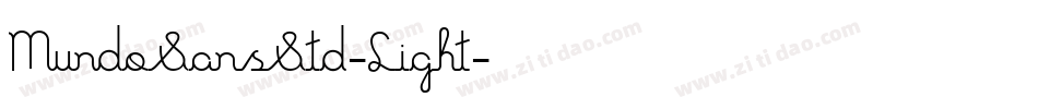 MundoSansStd-Light字体转换