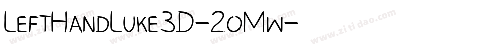 LeftHandLuke3D-2oMw字体转换