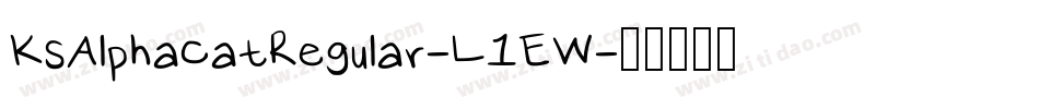 KsAlphacatRegular-L1EW字体转换