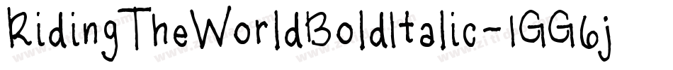 RidingTheWorldBoldItalic-1GG6j字体转换