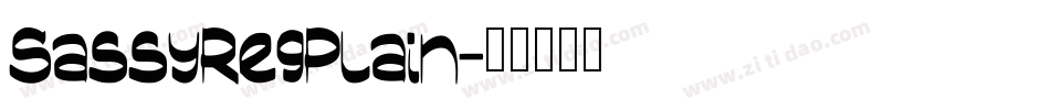 SassyRegPlain字体转换