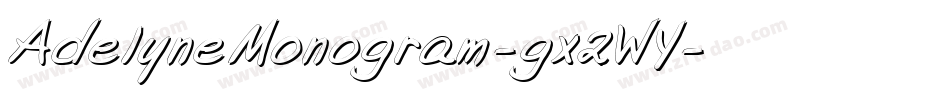 AdelyneMonogram-gx2WY字体转换