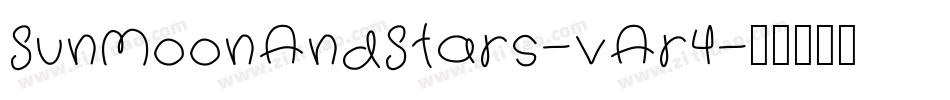 SunMoonAndStars-vAr4字体转换