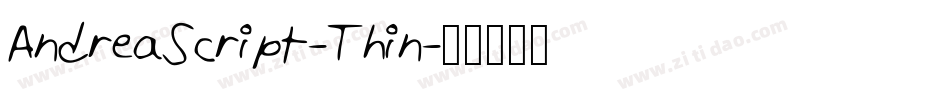 AndreaScript-Thin字体转换