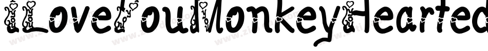 ILoveYouMonkeyHearted-Y0nv字体转换