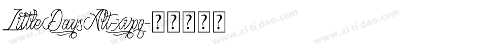 LittleDaysAlt-xvpq字体转换