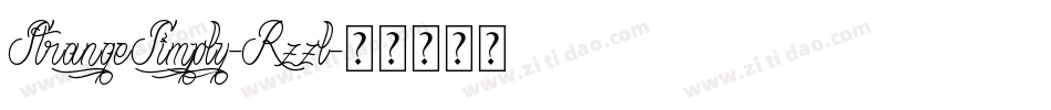StrangeSimply-Rzzl字体转换