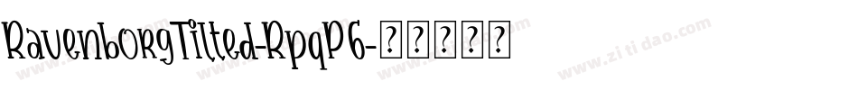 RavenborgTilted-RpqP6字体转换