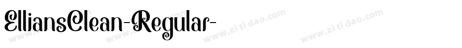 ElliansClean-Regular字体转换