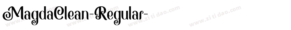 MagdaClean-Regular字体转换
