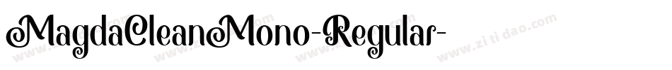 MagdaCleanMono-Regular字体转换