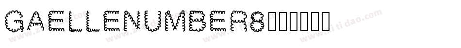 GaelleNumber8字体转换