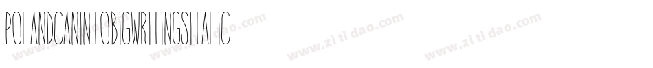 PolandCanIntoBigWritingsItalic-ReVM字体转换