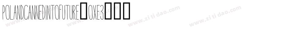 PolandCannedIntoFuture-OxE3字体转换