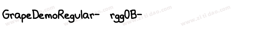 GrapeDemoRegular-rgg0B字体转换