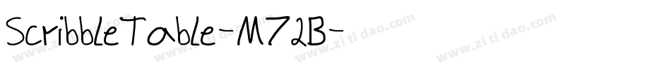 ScribbleTable-M72B字体转换