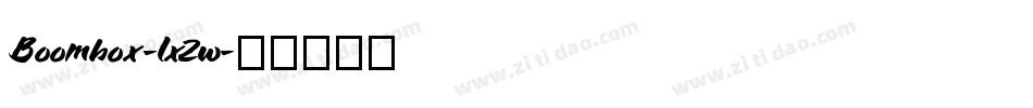 Boombox-lxZw字体转换
