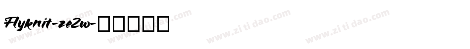 Flyknit-zeZw字体转换