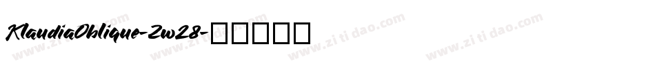 KlaudiaOblique-Zw28字体转换
