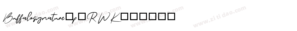 Buffalosignature-p7RWK字体转换