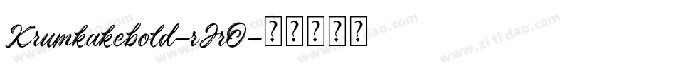 Krumkakebold-rJrO字体转换