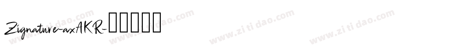 Zignature-axAKR字体转换