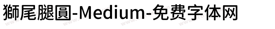 獅尾腿圓-Medium字体转换