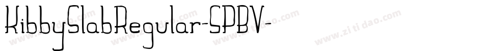 KibbySlabRegular-5PBV字体转换